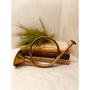 Solid Brass French Horn Hunting Bugle 10x5 Vintage Decorative Rustic Wall Decor